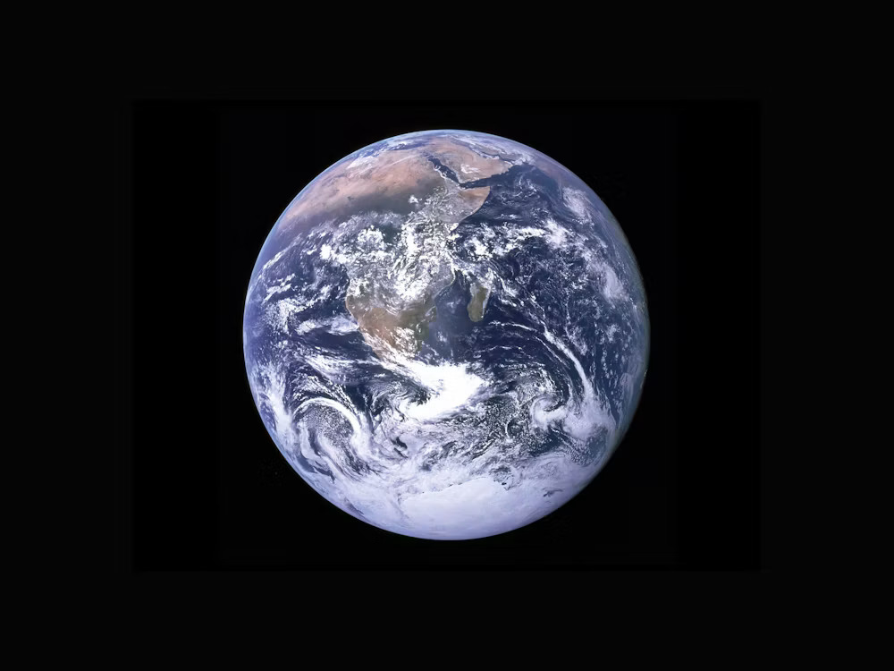 Planet Earth representing climate and emissions monitoring